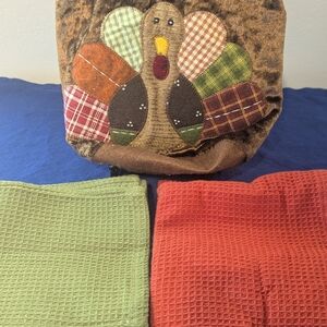 Embroidered Gift Bag With 2 DII Hand Towels.